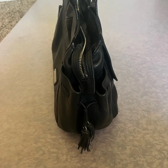 Cole Haan Black Leather Shoulder Bag - Picture 3 of 5